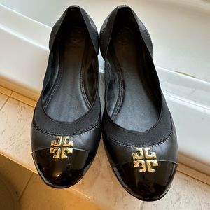 Tory Burch Black Ballet Flats worn Once!